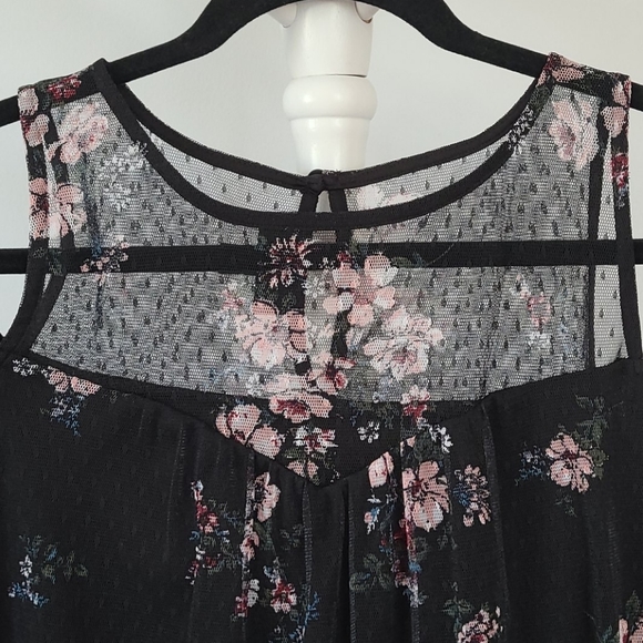 IZ BYER Floral Mesh Off the Shoulder Top - Picture 11 of 13
